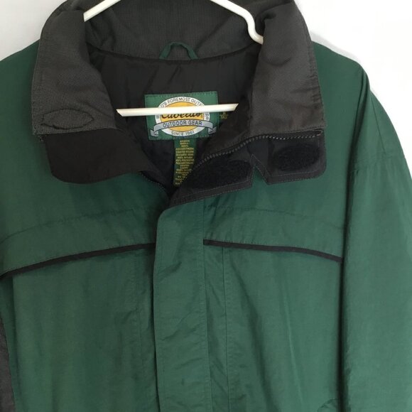 Cabela's Outdoor Men's Waterproof Nylon Jacket Medium Tall in Green and Black - Picture 3 of 10